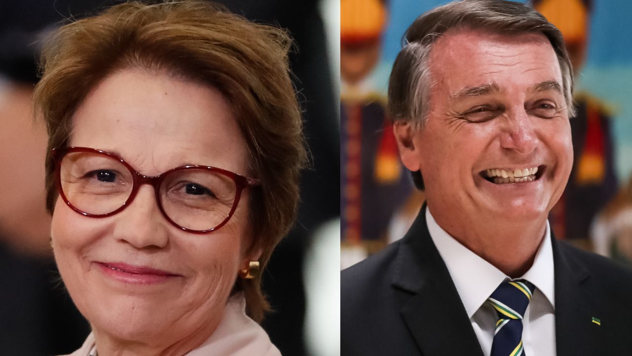 A imagem de Tereza Cristina e Jair Bolsonaro