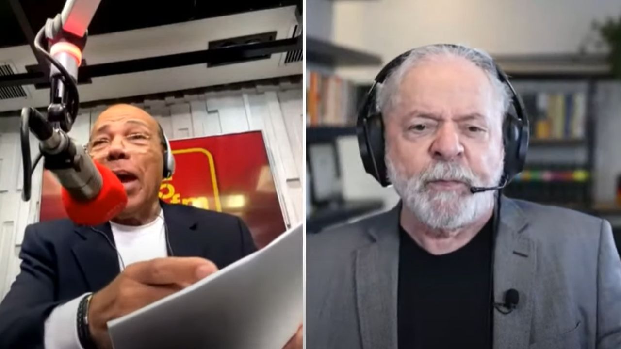 A imagem da entrevista de Lula