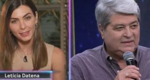 Filha de Datena diz ao Faustão que ficou quase 10 anos sem falar com o pai