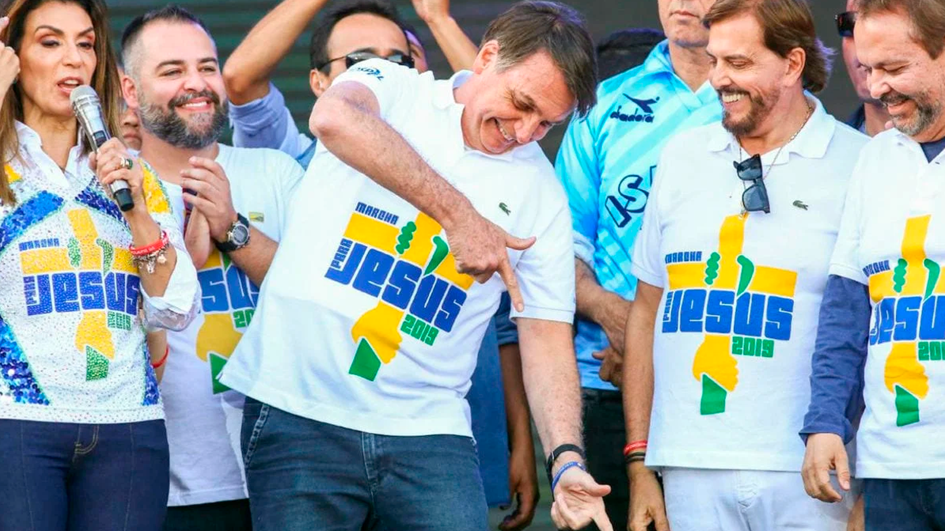 Jair Bolsonaro com religiosos 