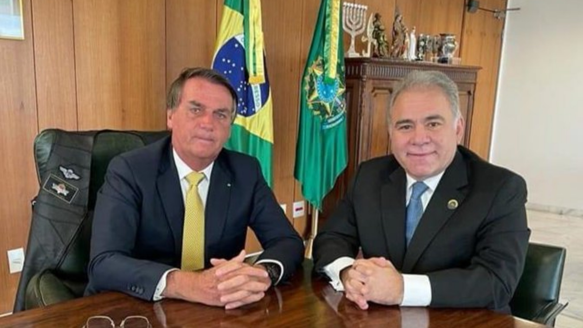 Jair Bolsonaro e Marcelo Queiroga