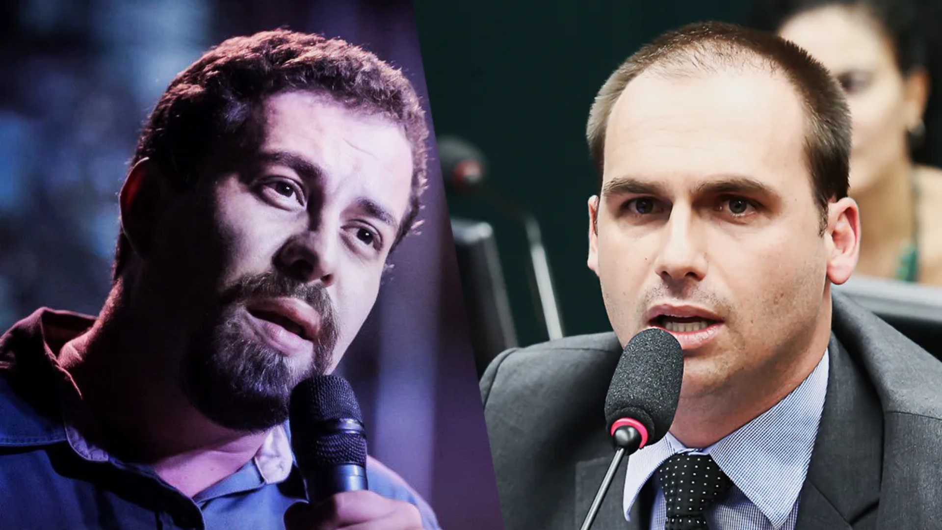 Guilherme Boulos e Eduardo Bolsonaro