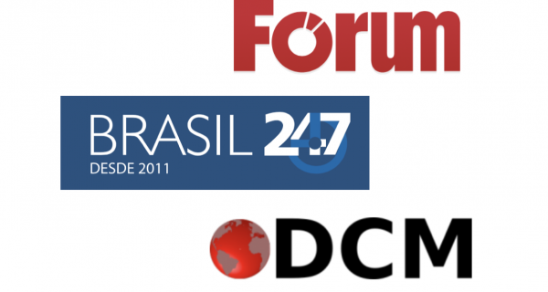 Logo da Fórum, Brasil247 e DCM.