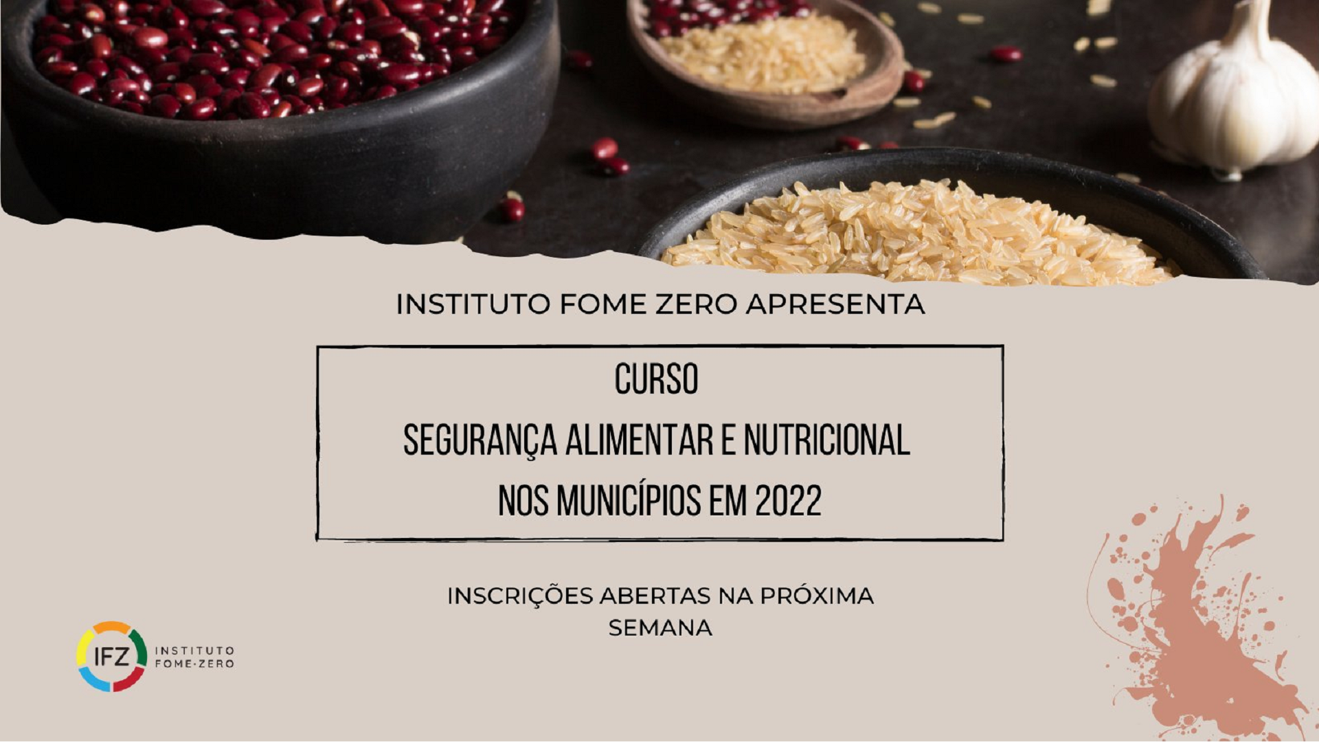 Instituto Fome Zero lança curso de segurança alimentar