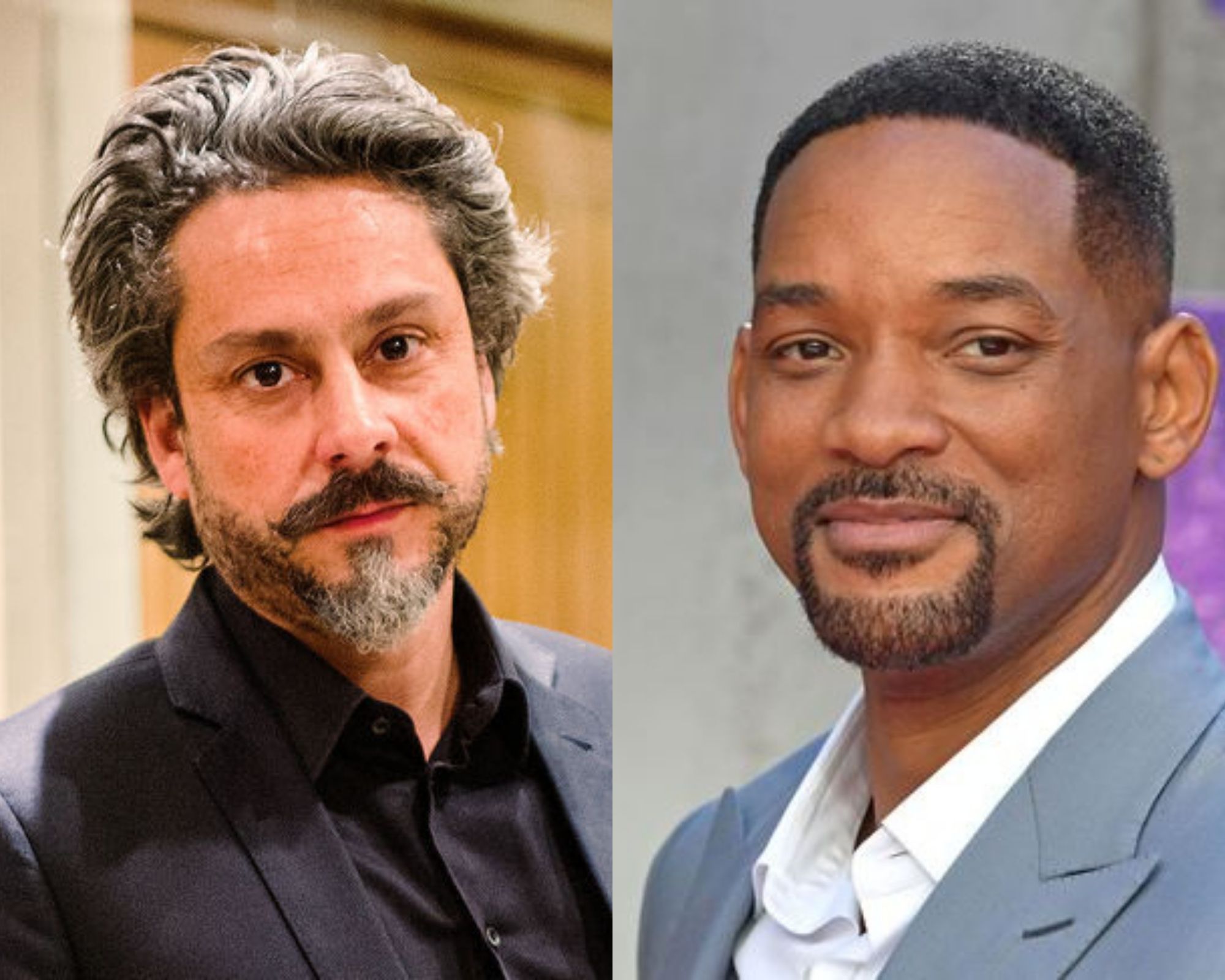 Montagem com as fotos de Alexandre Nero e Will Smith lado a lado.