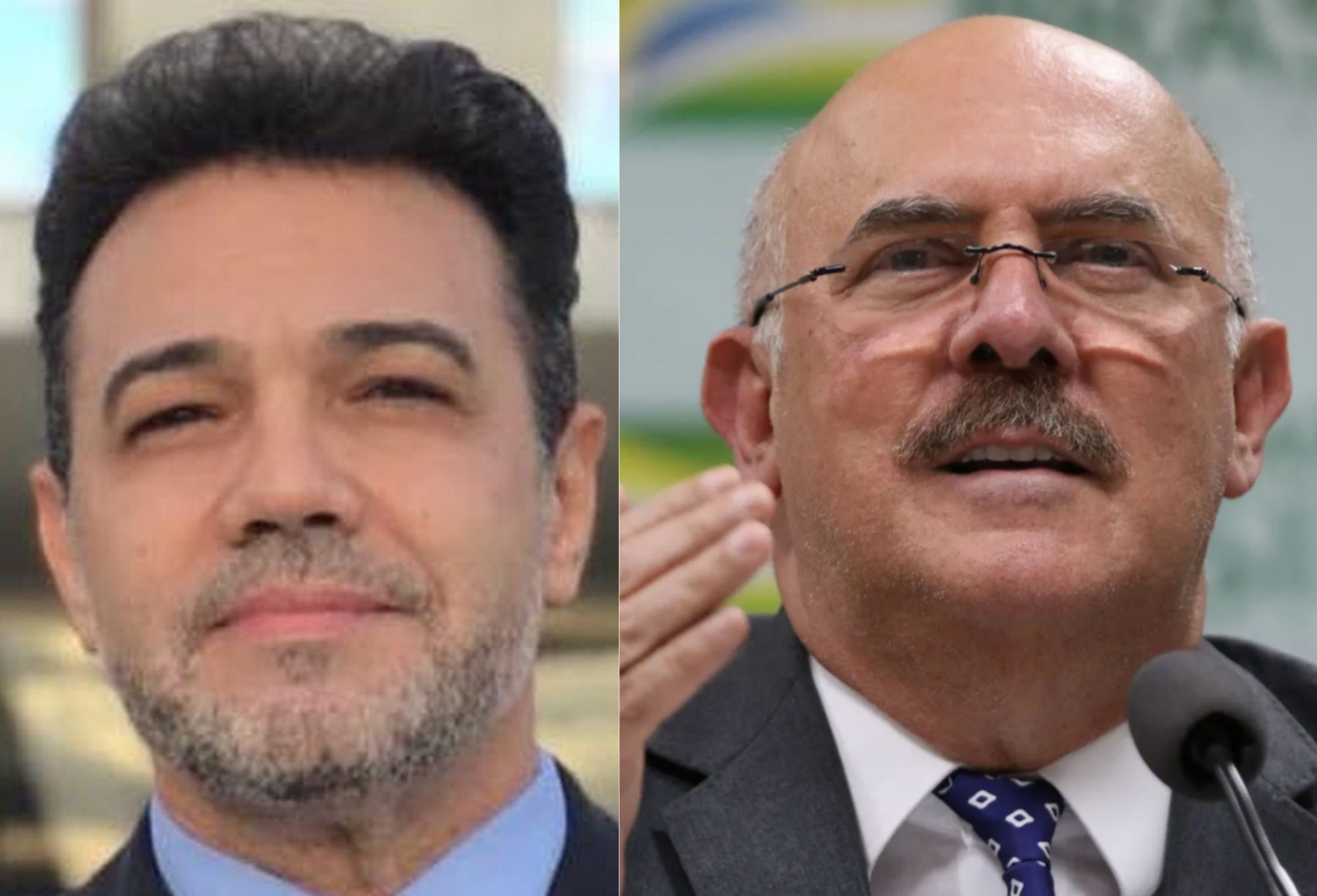 Montagem com as fotos de Marco Feliciano e Milton Ribeiro lado a lado.