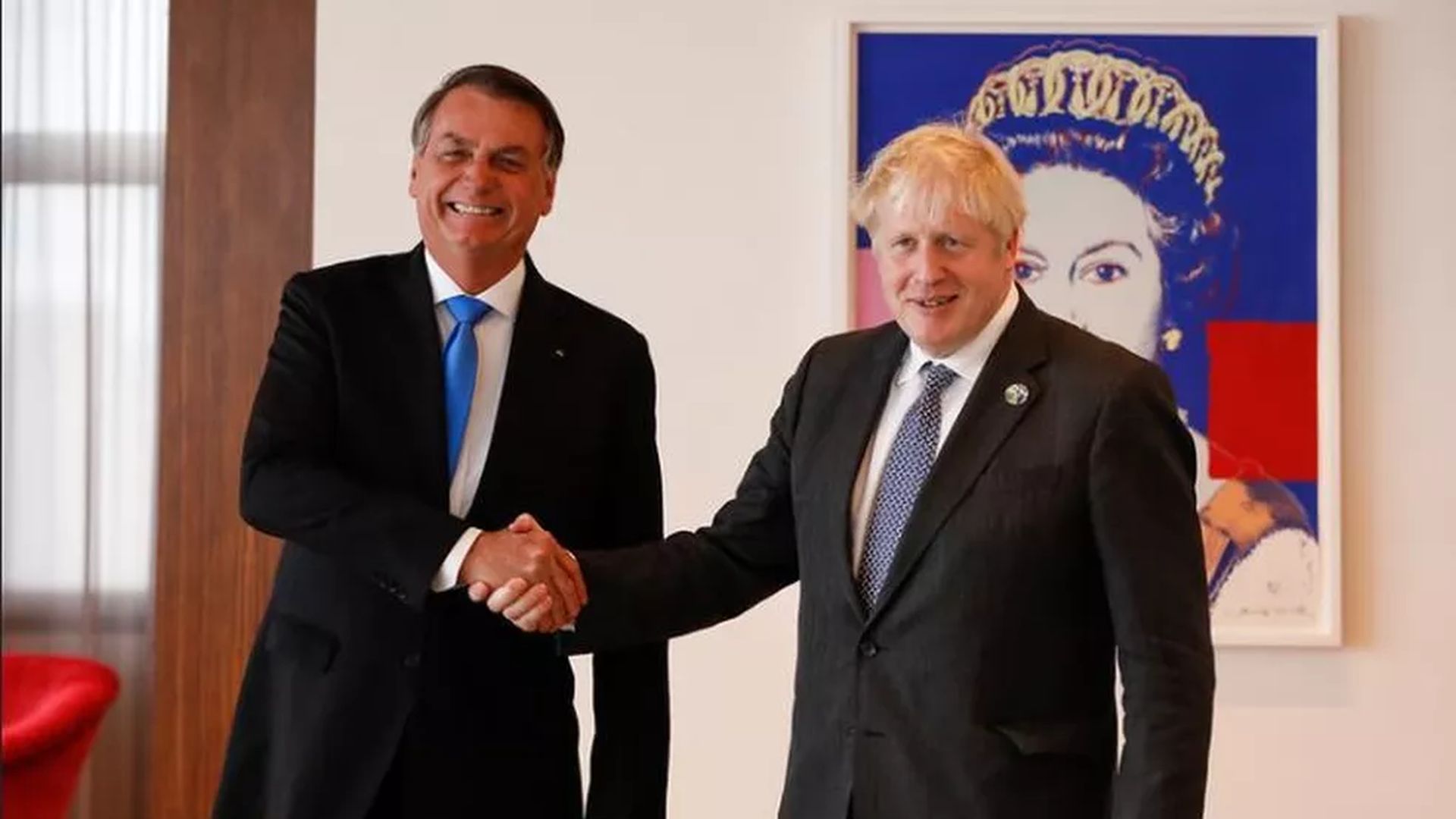 Bolsonaro e Johnson durante reunião em Nova York (Arquivo)