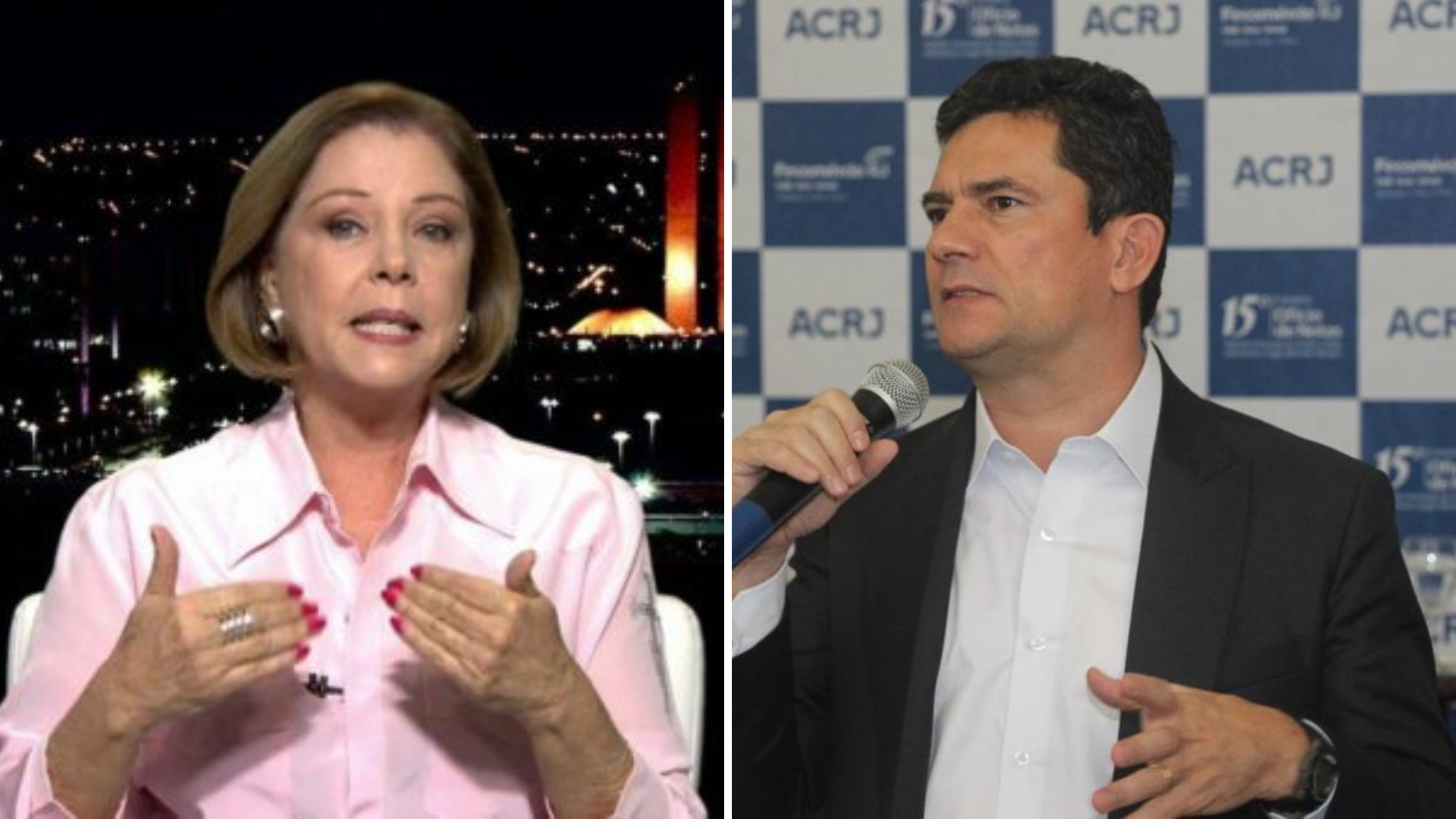 “Moro agora traiu Cantanhêde”, diz Lenio Streck. Montagem de foto de Sergio Moro e Eliane Catanhede. 