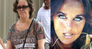 Djanane Machado, da 'Grande Família', morre aos 70 anos. foto da atriz flagrada na rua, usando óculos de sol, e outra quando jovem, com cabelos lisos e pele límpida.