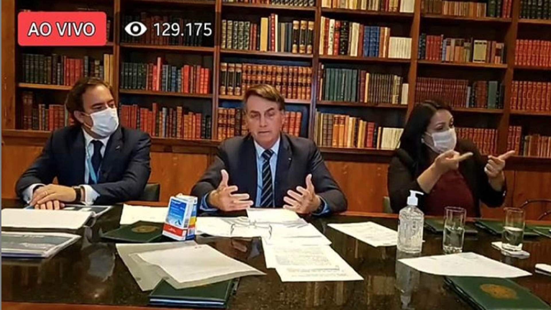 Bolsonaro, em live no YouTube