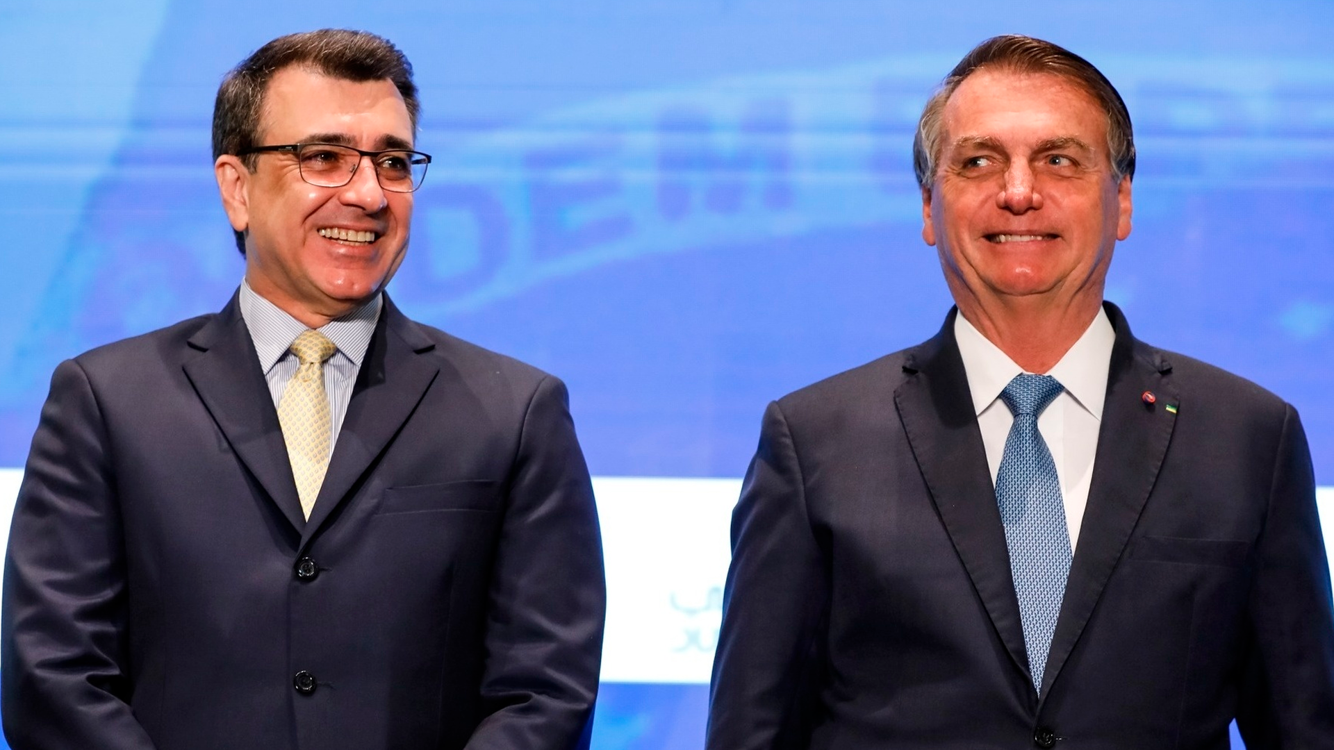 Ministro das Relações Exteriores, Carlos França, ao lado do presidente Jair Bolsonaro