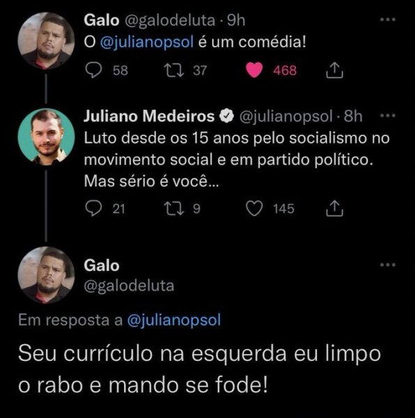 Paulo Galo discute com Juliano Medeiros