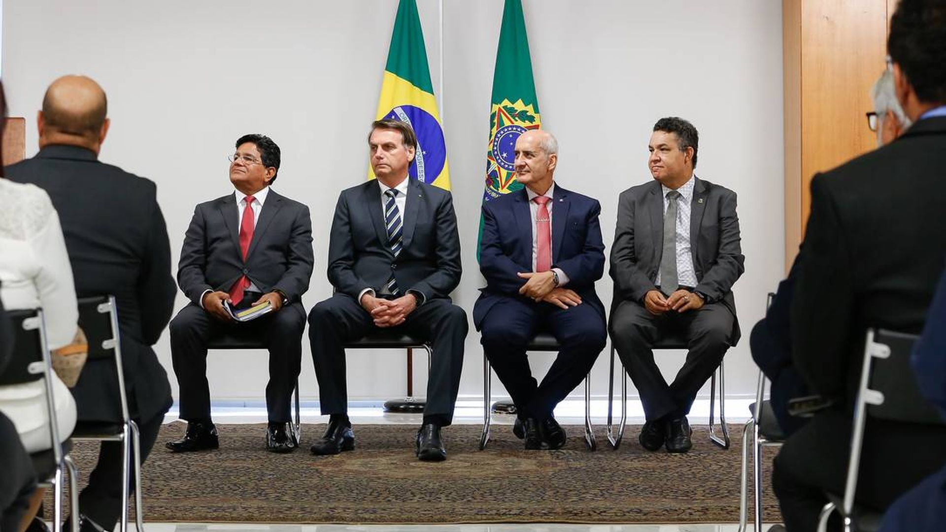 O pastor Gilmar Santos ao lado do presidente Jair Bolsonaro durante evento em 2019