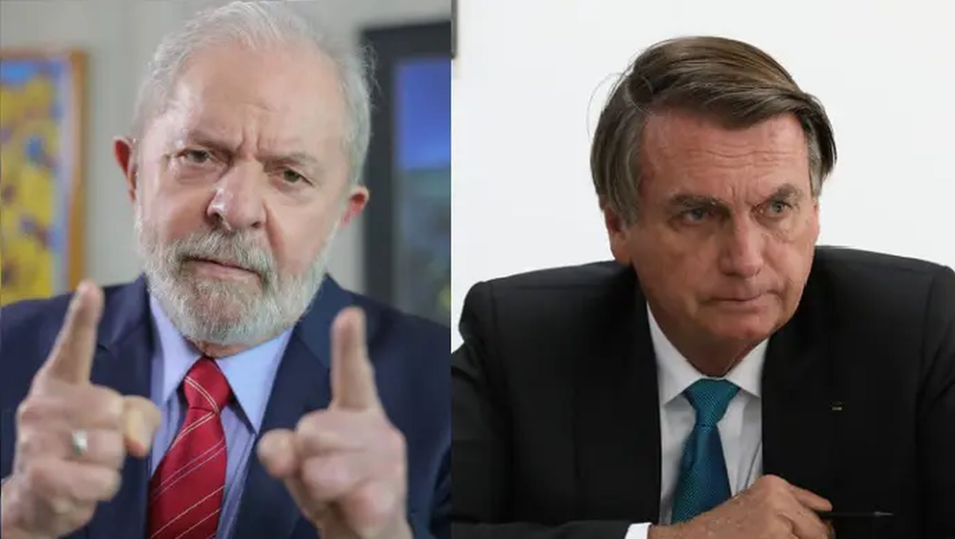 Lula e Bolsonaro - Crédito: Montagem com fotos de Ricardo Stuckert (Instituto Lula) e de Clauber Cleber Caetano