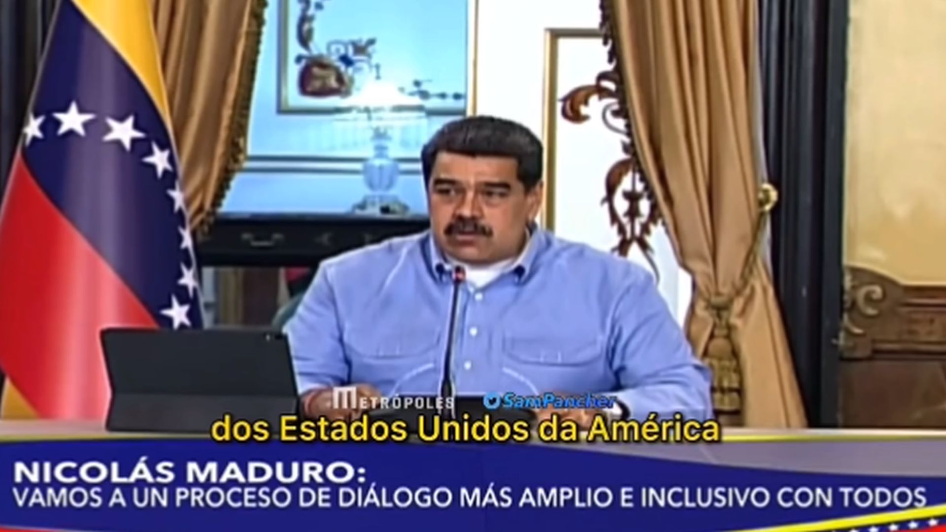 “Bandeiras dos EUA e da Venezuela ficaram lindas unidas”, diz Maduro