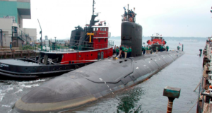 Um submarino americano movido a energia nuclear