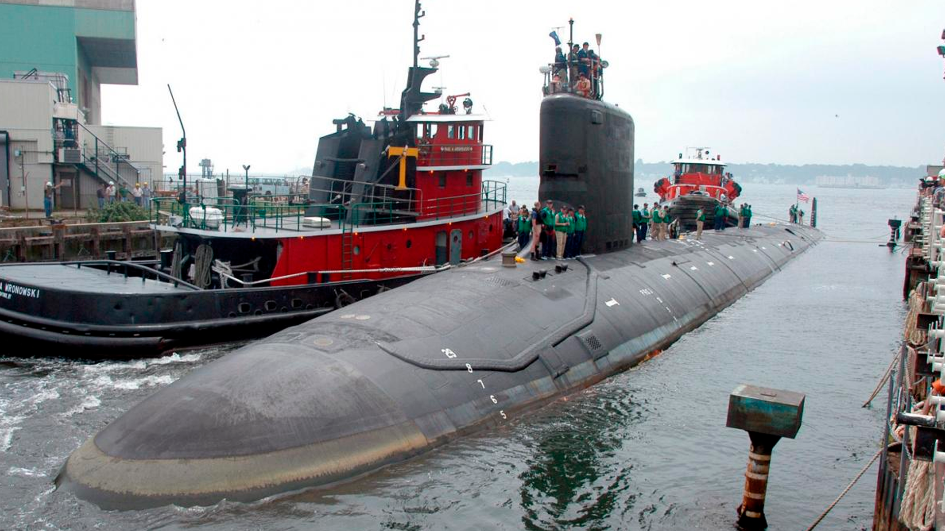 Um submarino americano movido a energia nuclear EUA