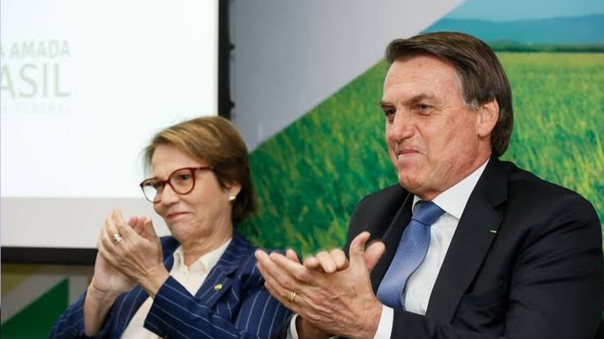 Tereza Cristina e Jair Bolsonaro