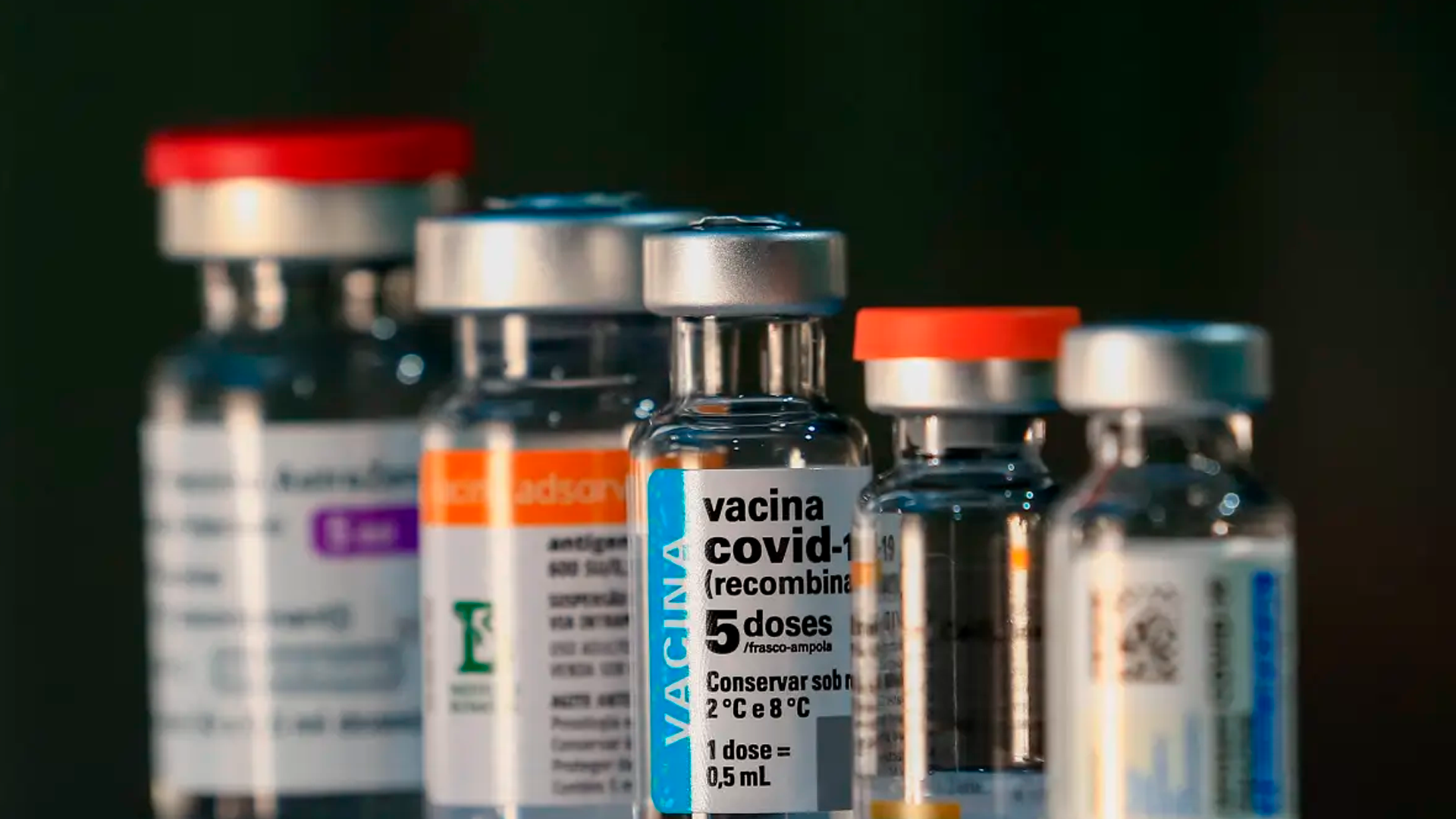 Frascos de vacina contra a Covid-19