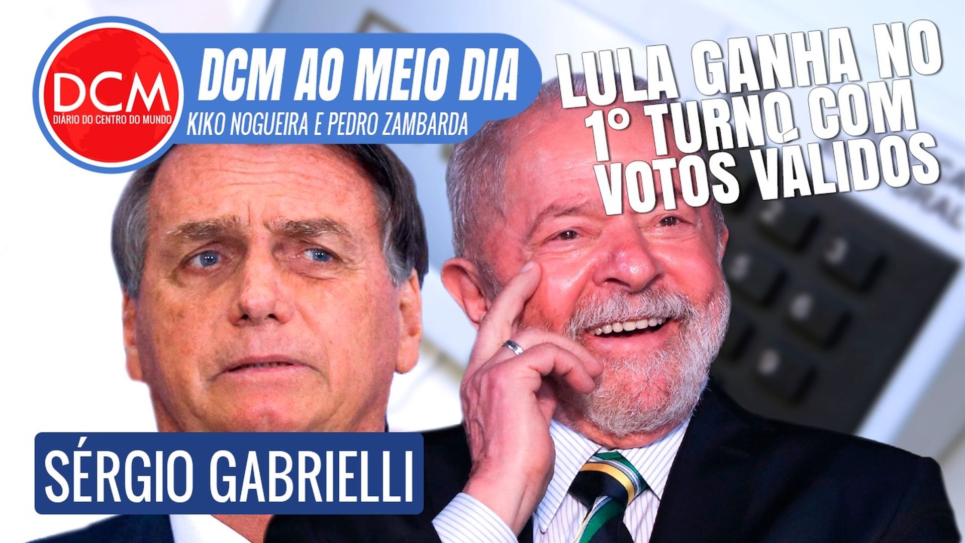DCM Ao Meio-Dia: Nova pesquisa traz Lula à frente, mas diferença de Bolsonaro diminui. É guerra já