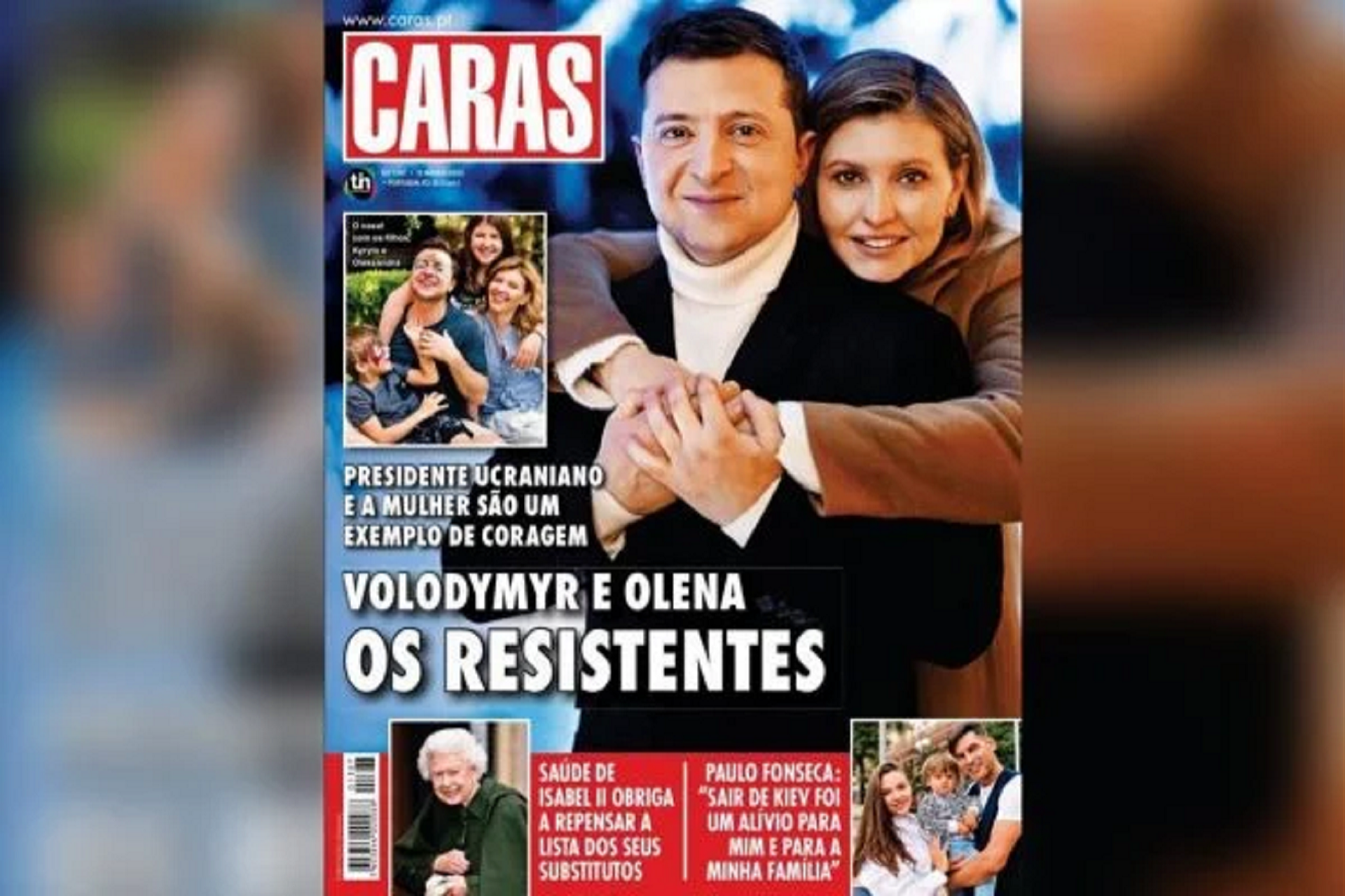 Zelensky e primeira-dama são capa da Caras Portugal