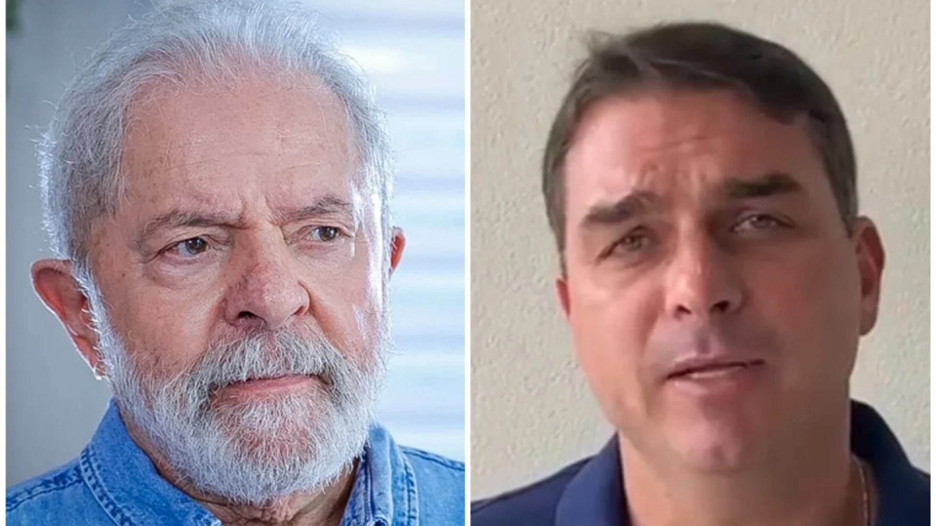 Lula e Flávio Bolsonaro 