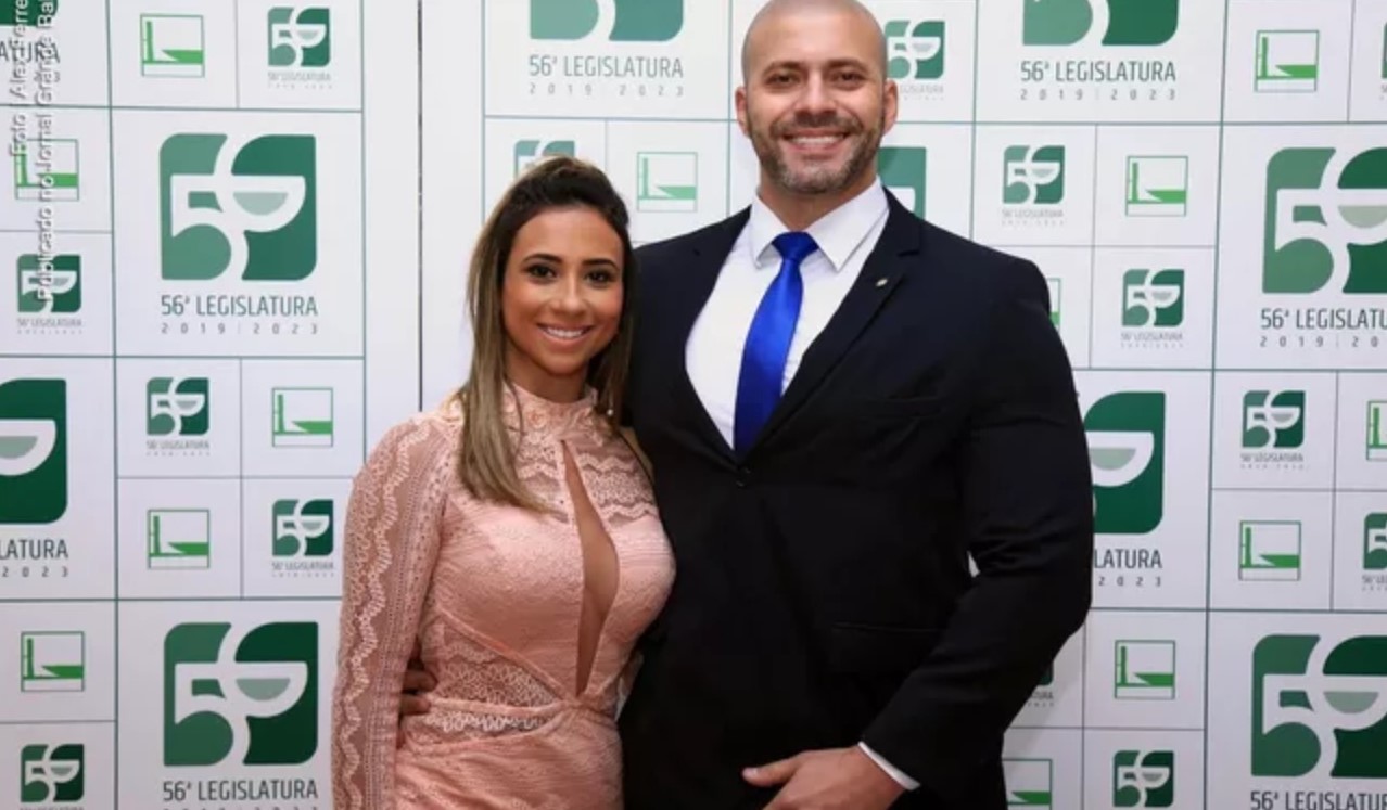 Daniel Silveira e a esposa, Paola Daniel.