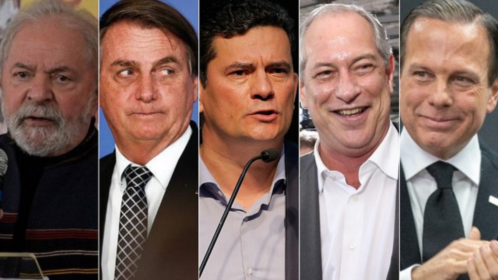 Bolsonaro, Ciro Gomes, Moro e Doria têm rejeições maiores que Lula