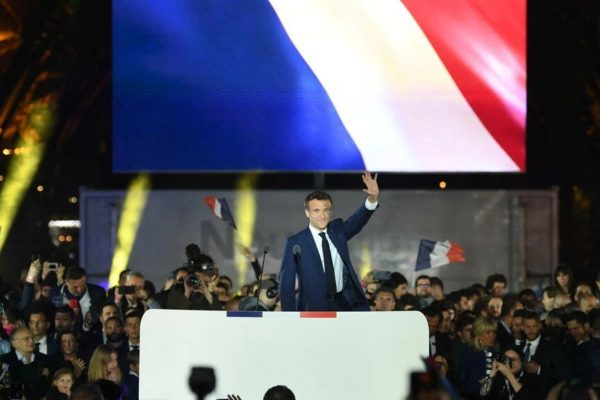 Macron em discurso da vitória