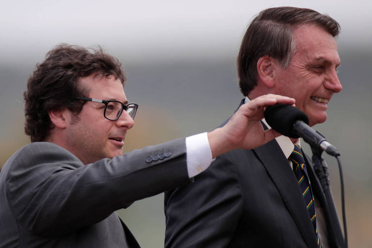 Fábio Wajngarten e Jair Bolsonaro