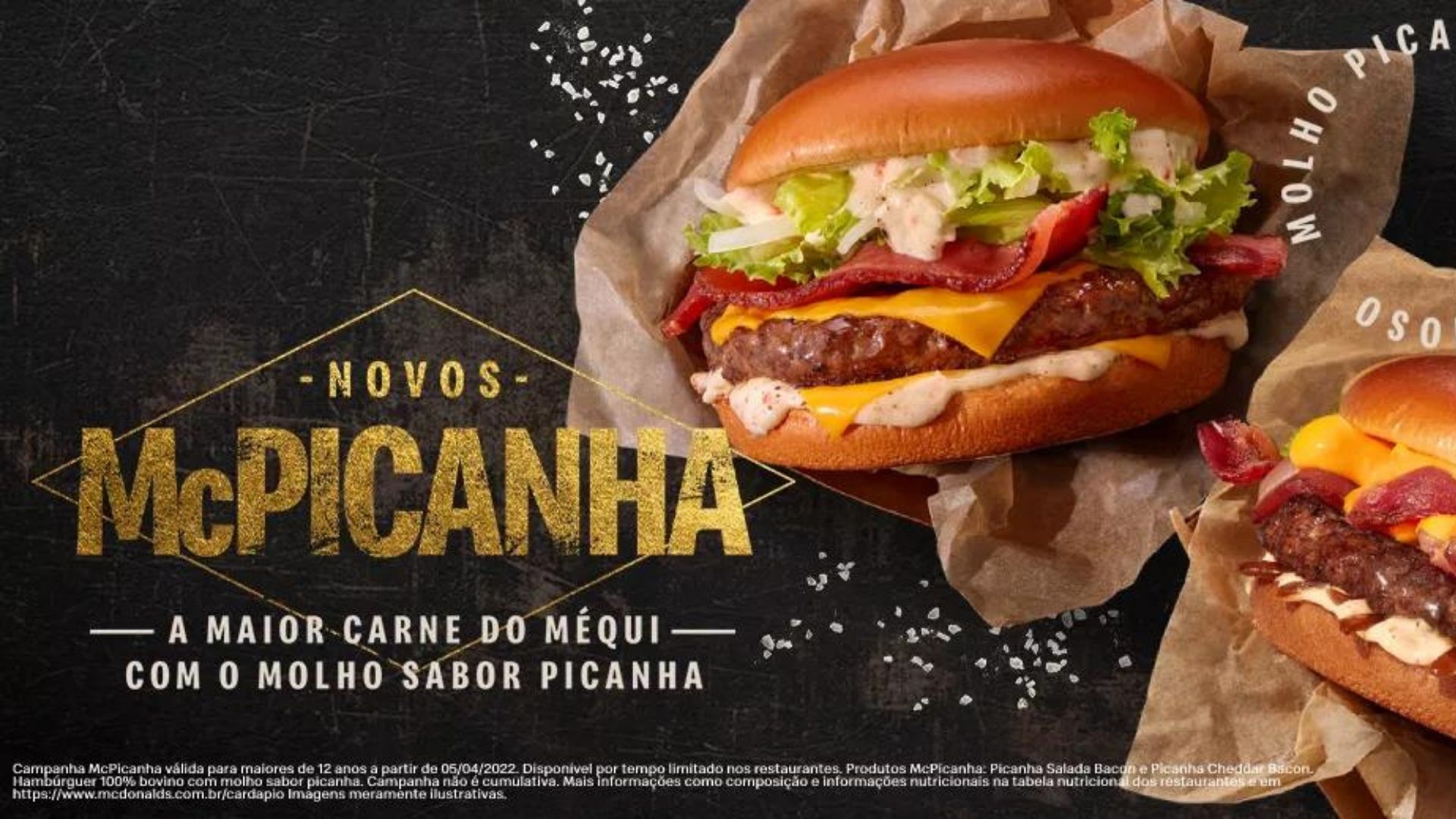 Foto de uma propaganda publicitária do McPicanha