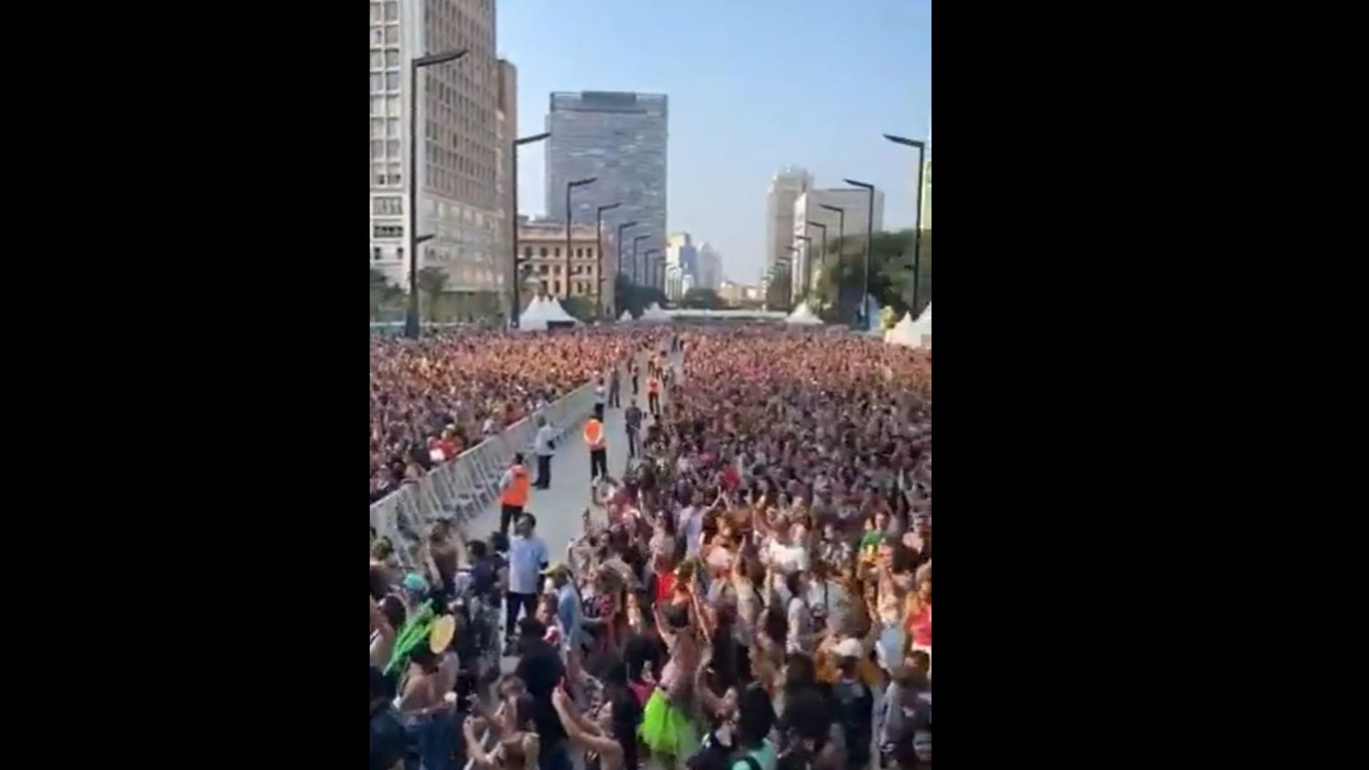 Imagem de foliões no carnaval de são Paulo.