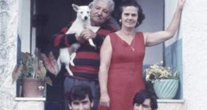 Foto da família de Zico, torcedores do Flamengo.