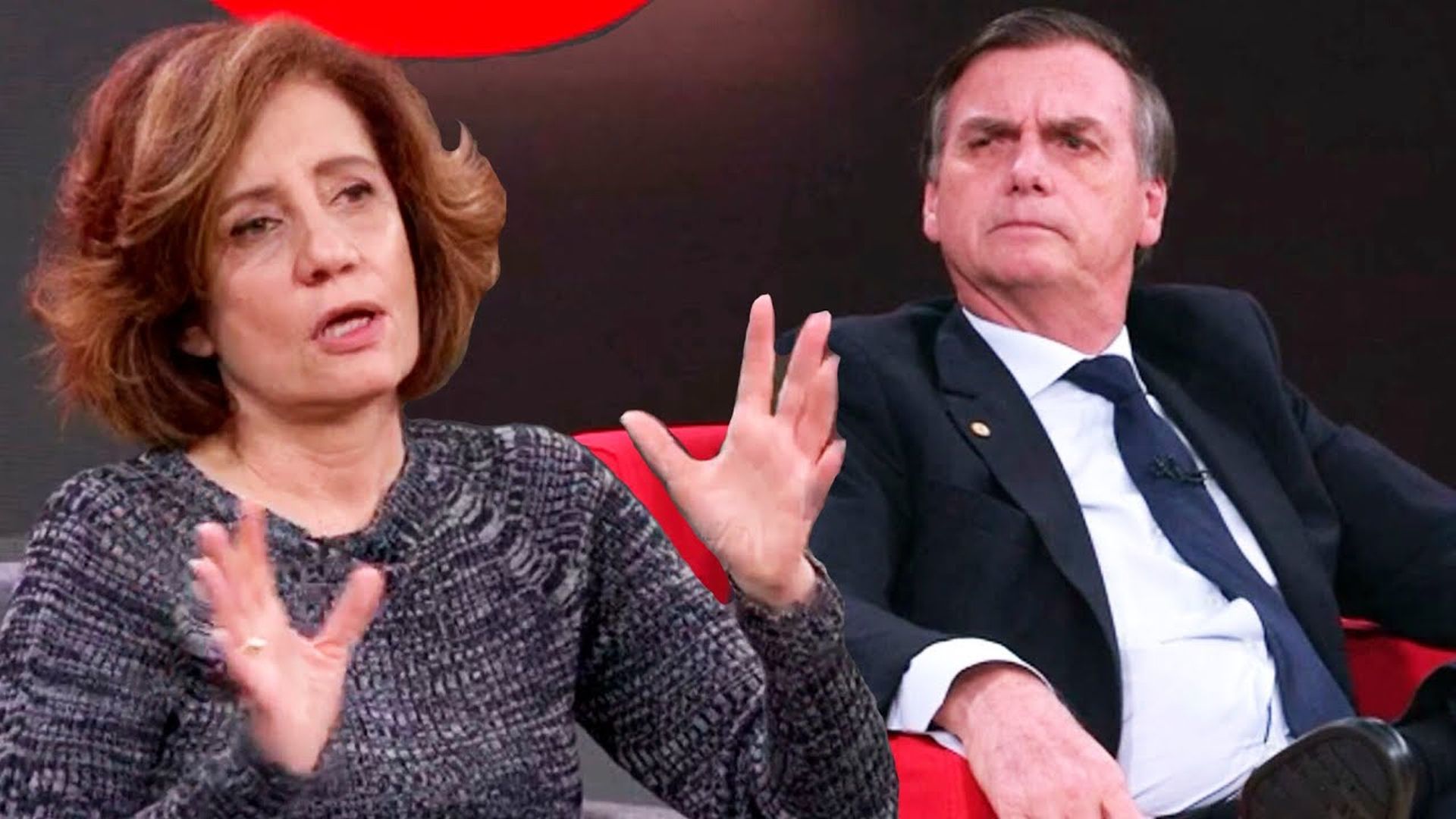 Miriam Leitão e Bolsonaro