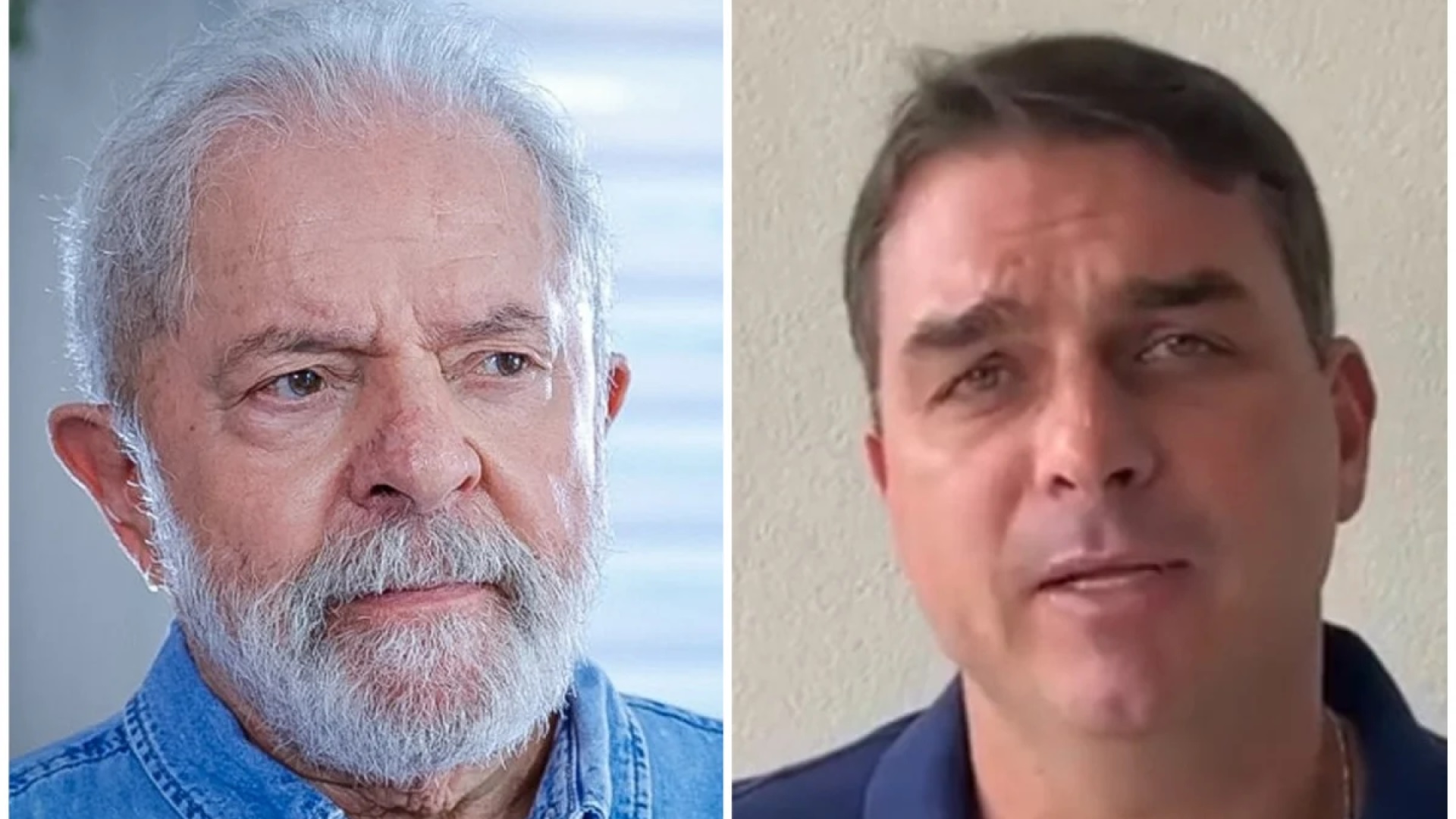 Lula e Flávio Bolsonaro