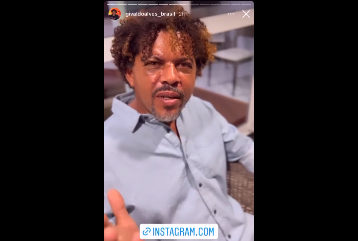 Imagem de um vídeo que Givaldo Alves gravou para seu instagram.