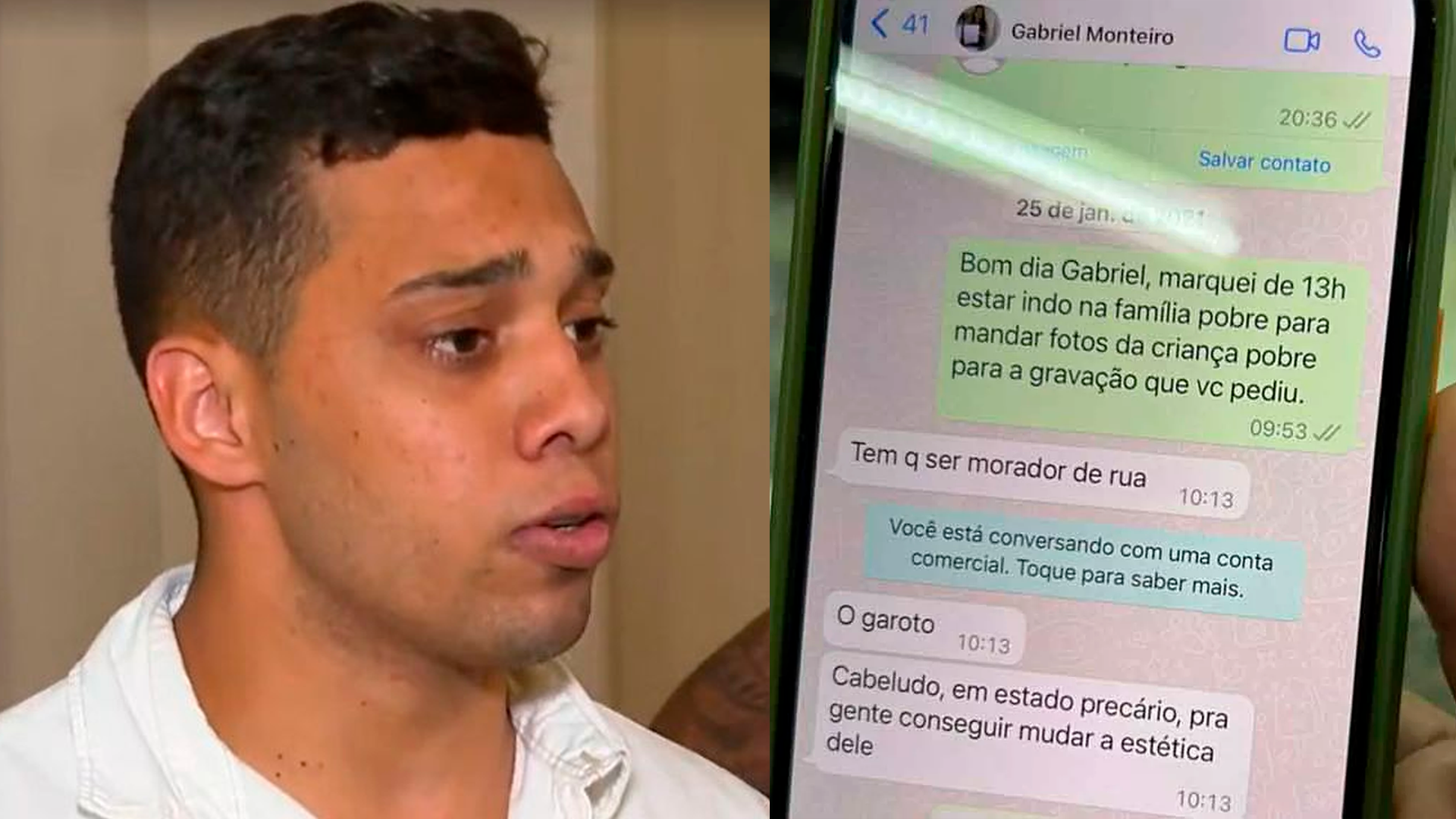 Gabriel Monteiro e mensagens de celular