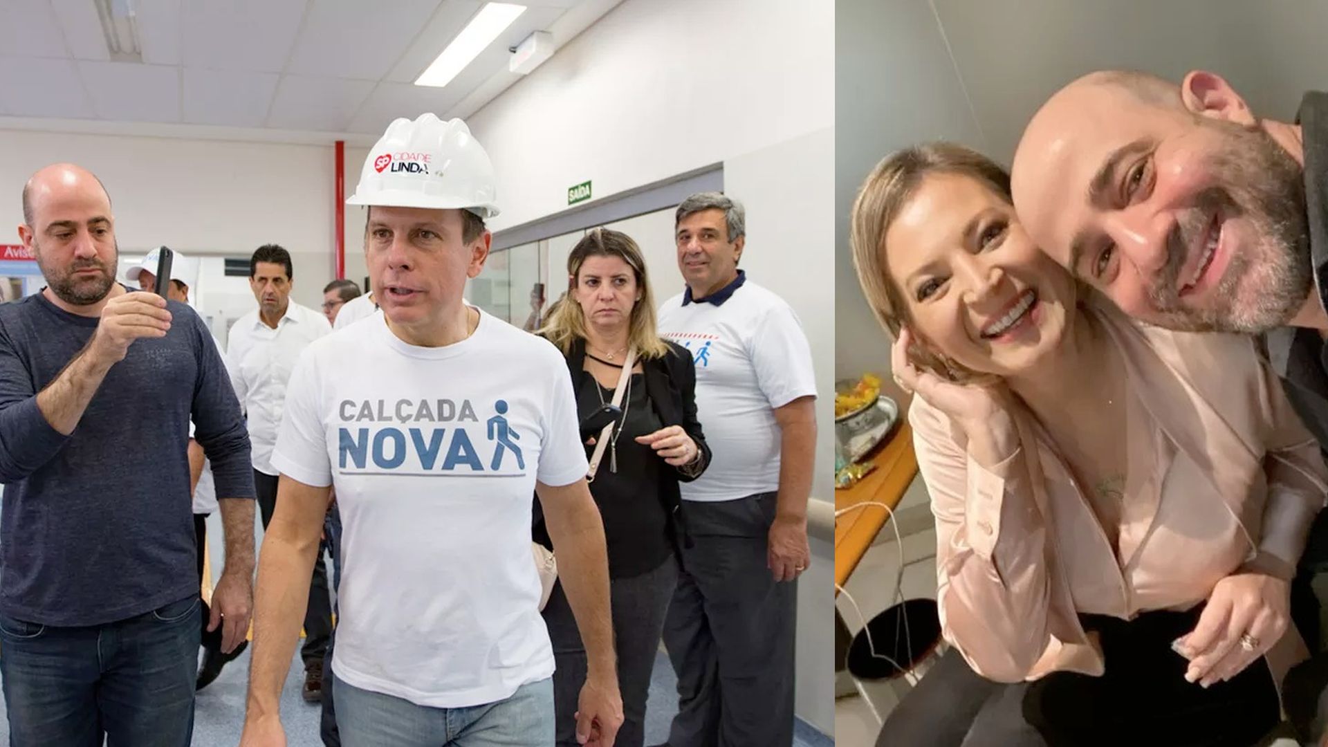 O publicitário Daniel Braga e seus amigos Doria e Joice Hasselmann