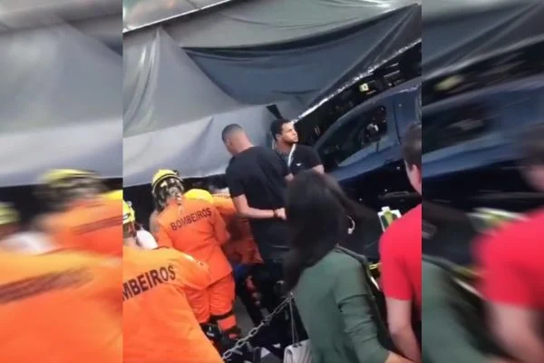 Carro descontrolado invade bar em Brasília.