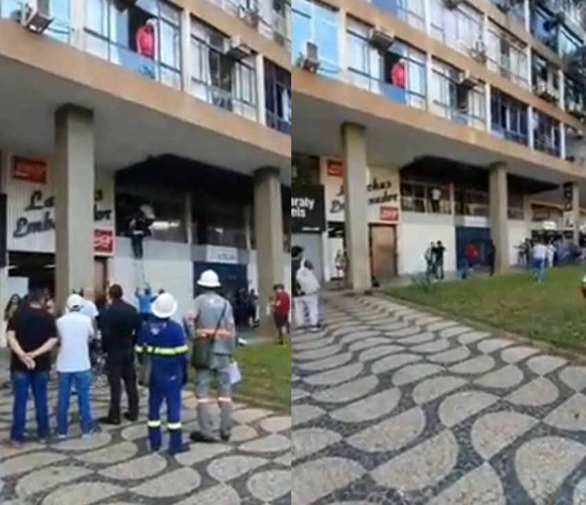 Incêndio stand de tiros