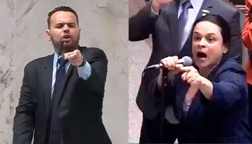 Gil Diniz e Janaina Paschoal