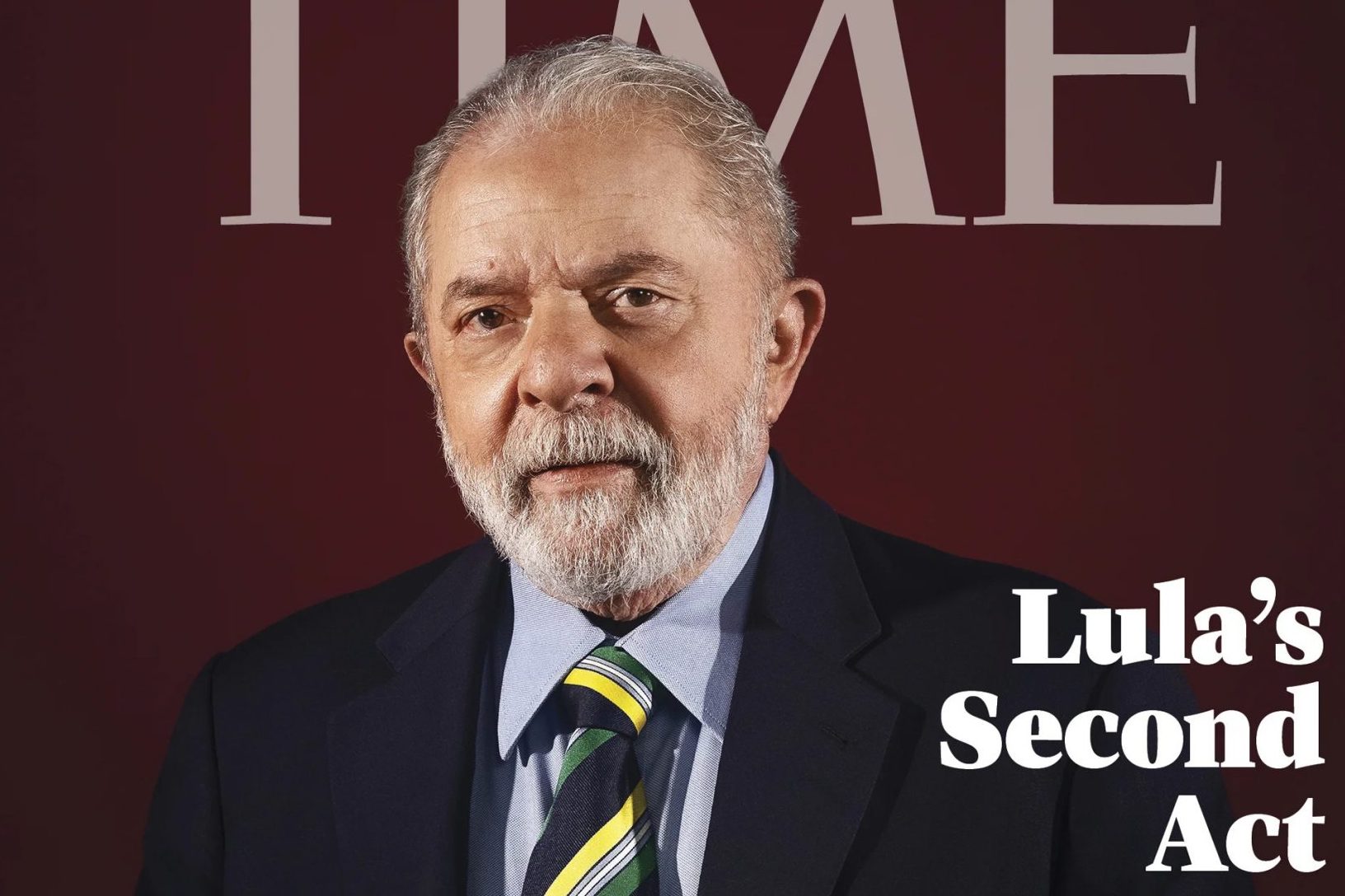 Imagem da capa da revista Time com Lula estampado.