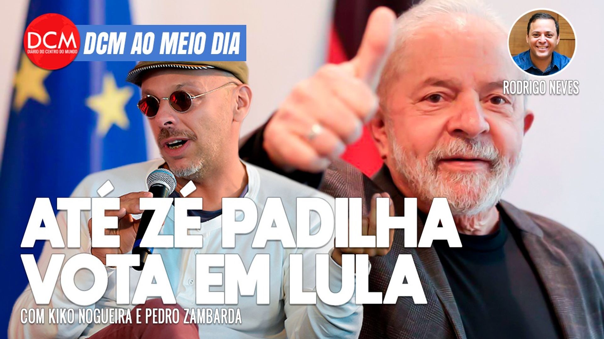 DCM Ao Meio-Dia: Pesquisa XP mostra Lula 10 pontos à frente de Bolsonaro e até Zé Padilha vota no ex-presidente