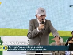 Pai de Arthur Lira xinga plateia em ato com Bolsonaro