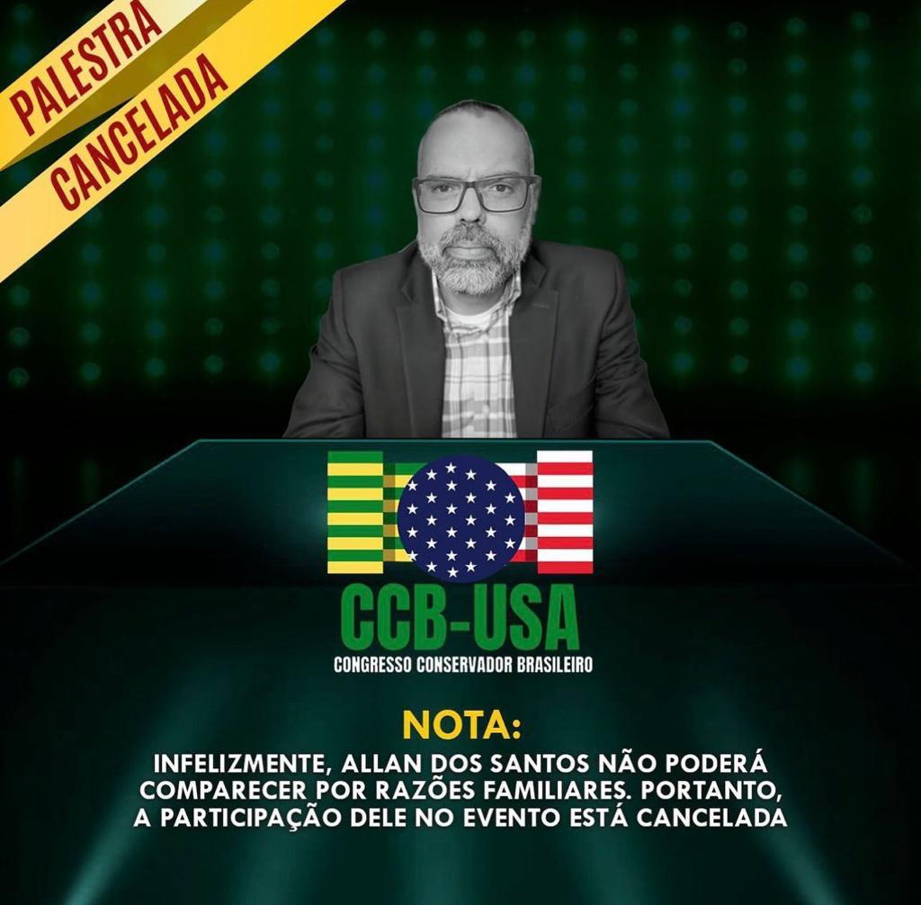 Allan dos Santos tem evento cancelado