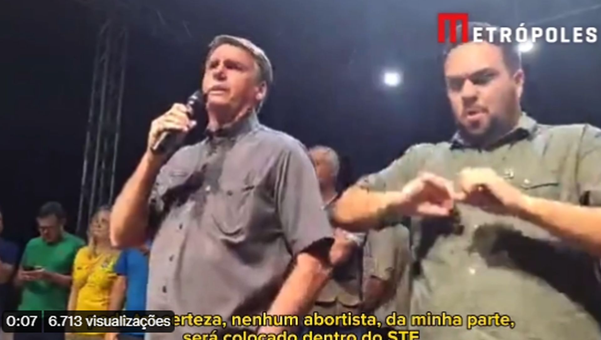Em novo ataque ao STF, Bolsonaro chama ministros de "abortistas"