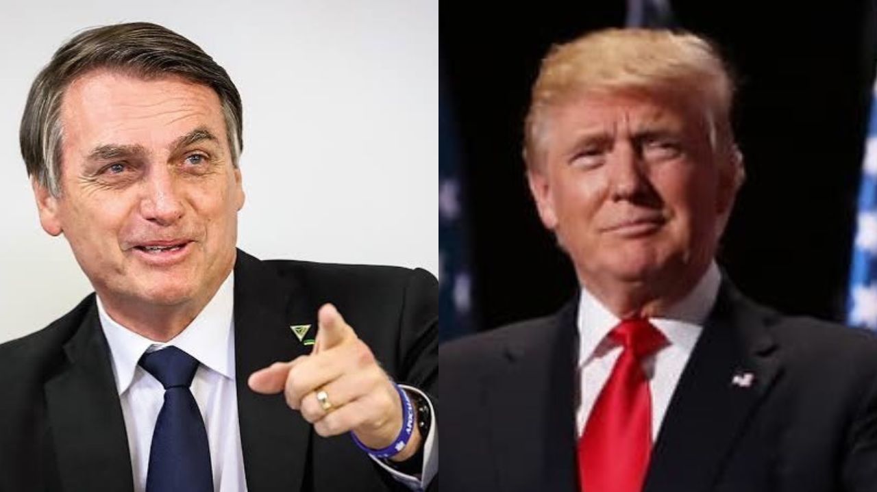 Montagem de fotos de Jair Bolsonaro e Donald Trump