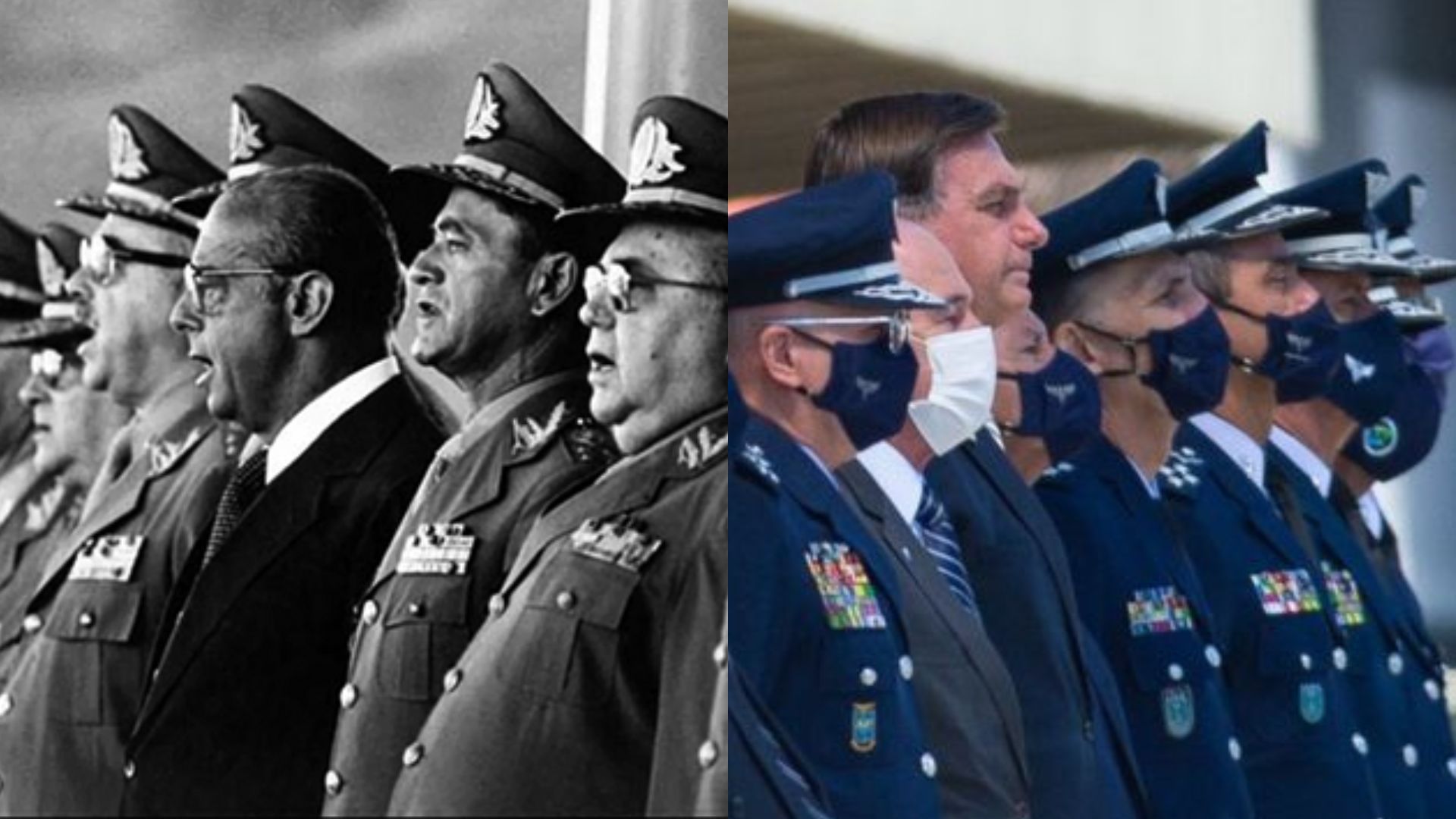Os militares dos anos 70 e os atuais militares do Planalto
