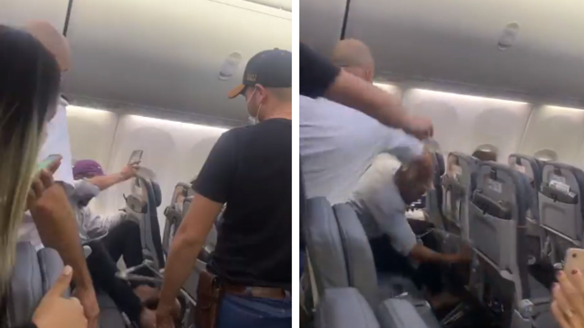 VÍDEO: Passageiro entra em avião bêbado, quebra poltronas e é contido por seguranças