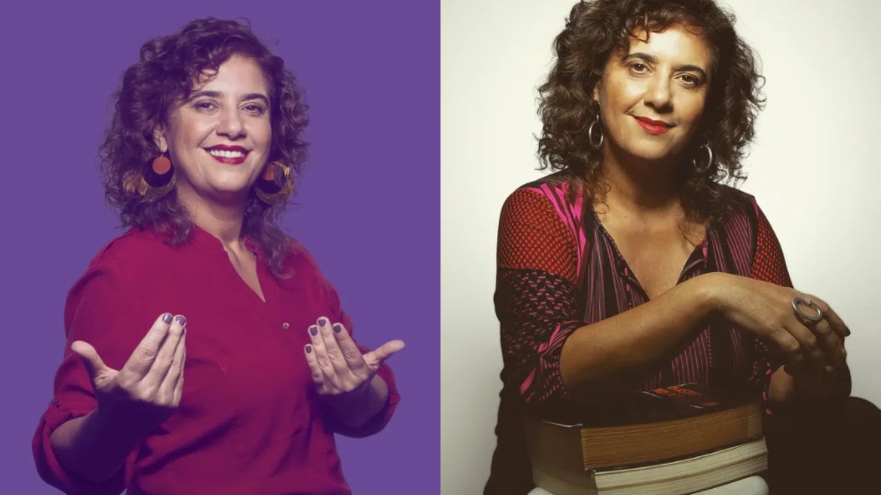 Montagem de duas fotos de Tatiana Roque